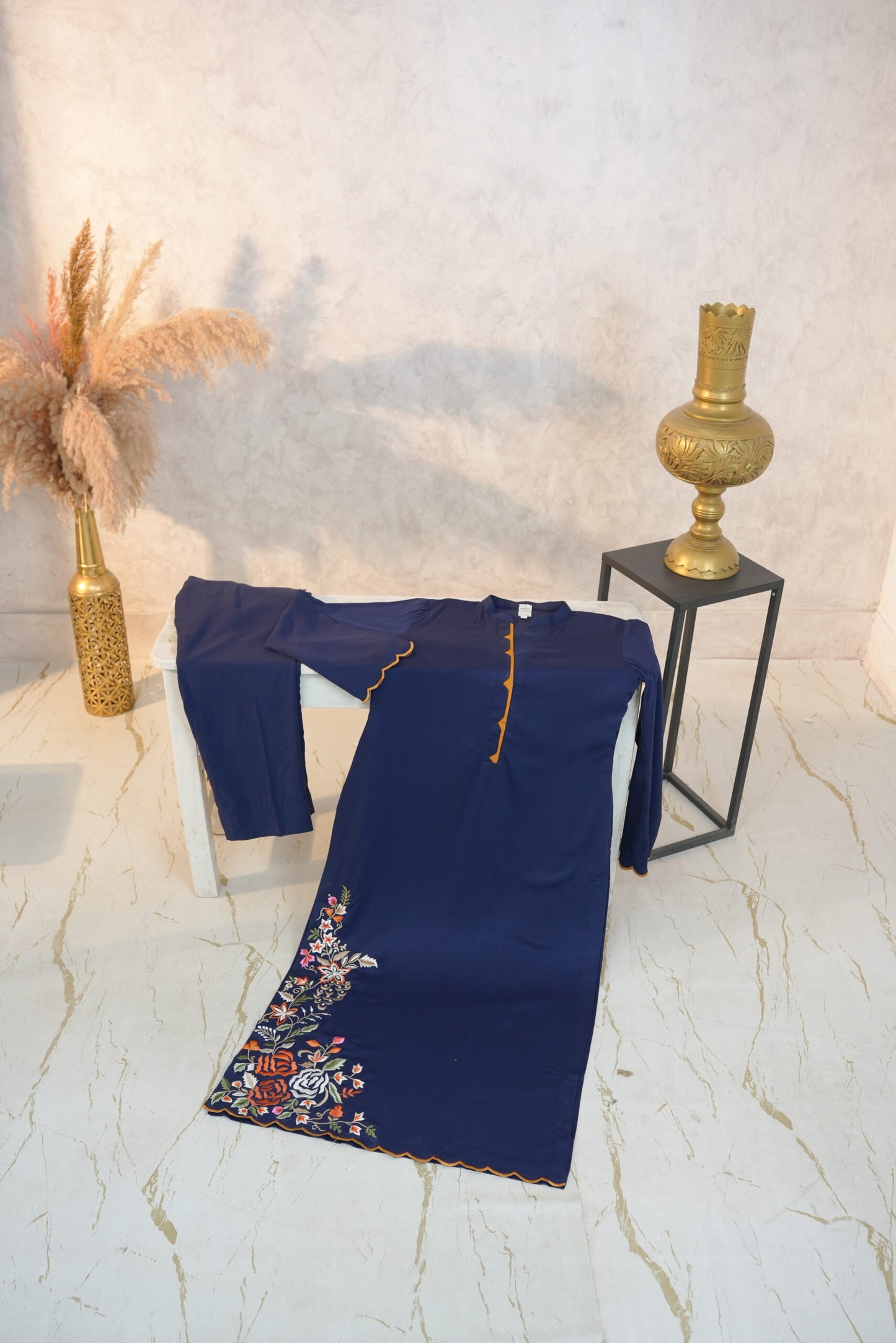 Zarif Long Set - Navy Blue Marina