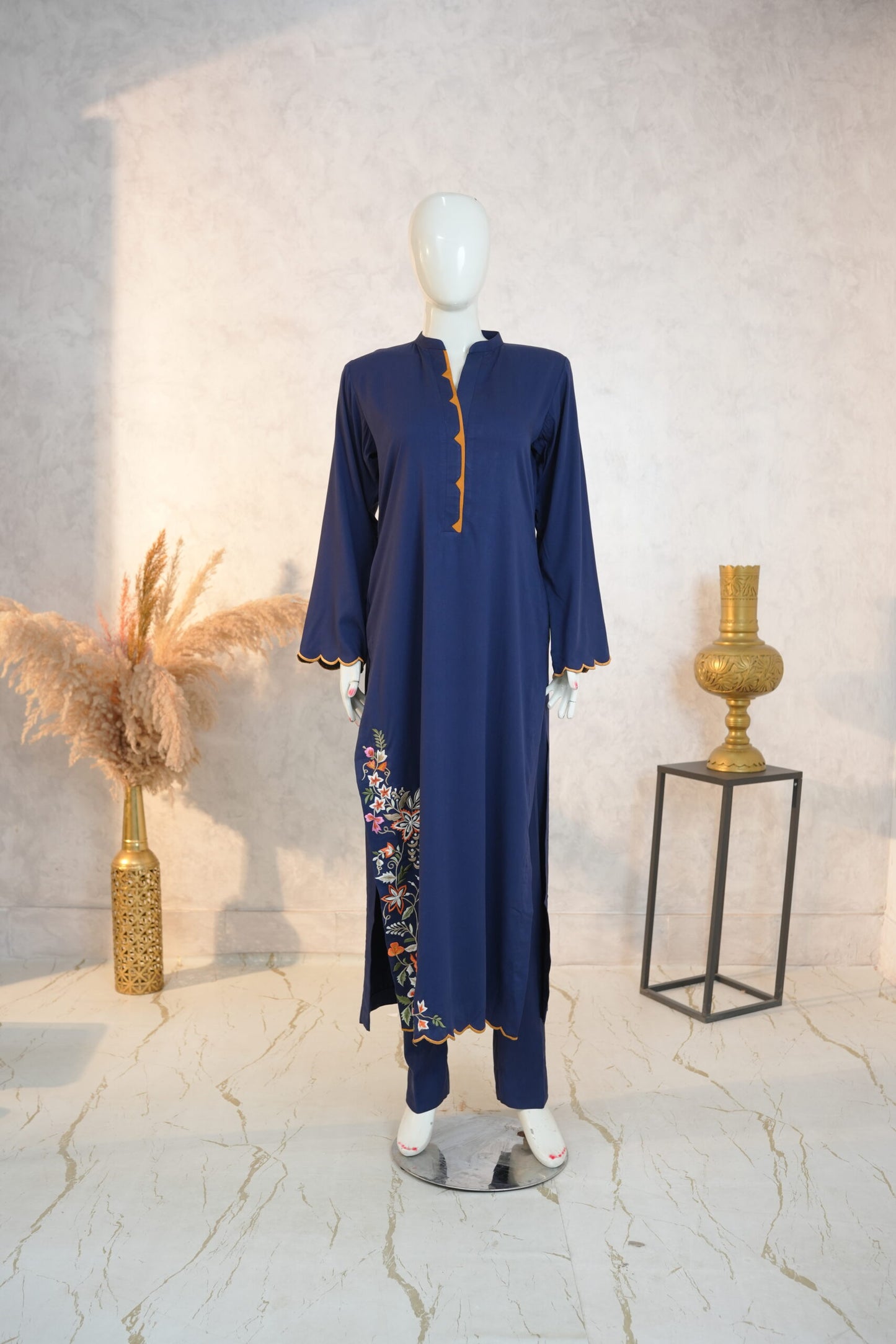 Zarif Long Set - Navy Blue Marina