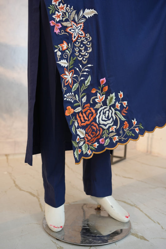 Zarif Long Set - Navy Blue Marina
