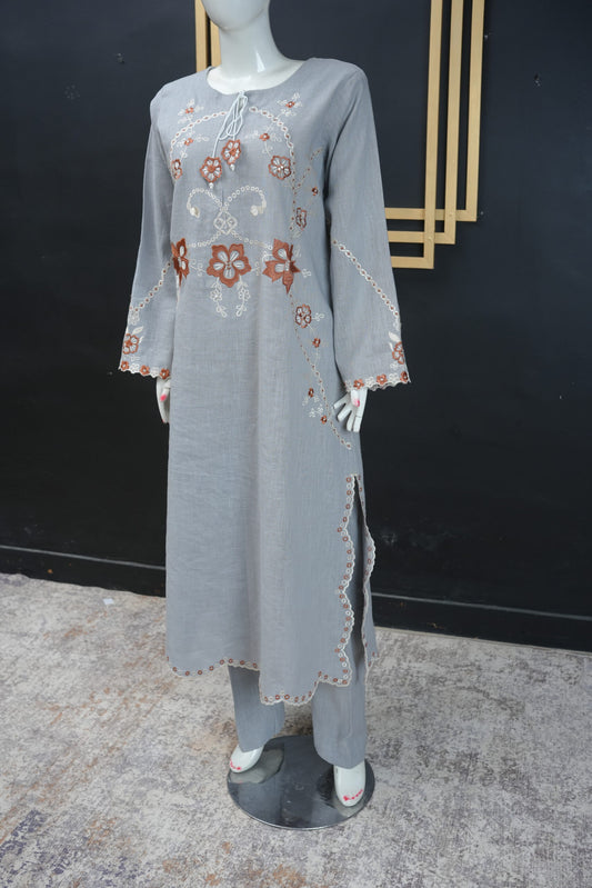 Zarif Long Shirt - Soft Dove Grey