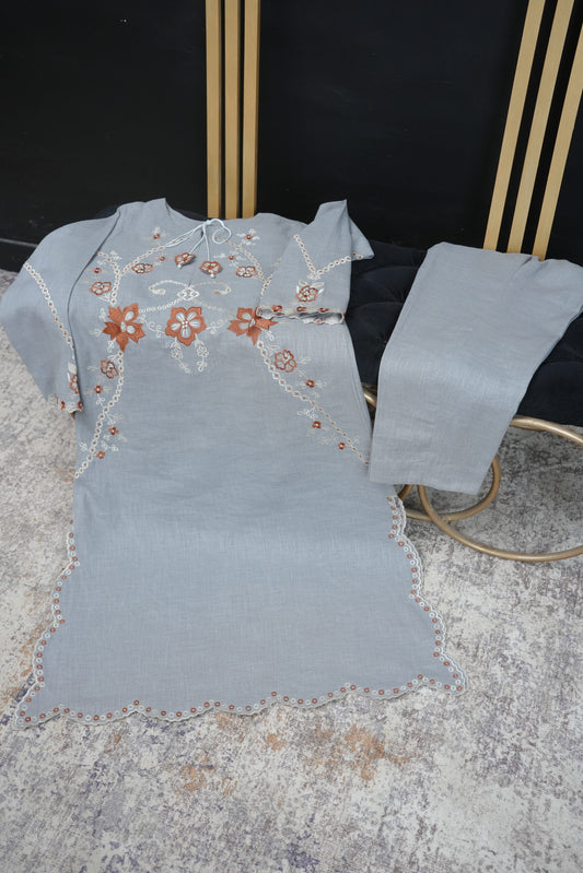 Zarif Long Shirt - Soft Dove Grey